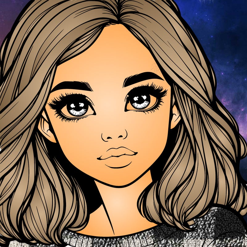 realistic girl whith cute eyes