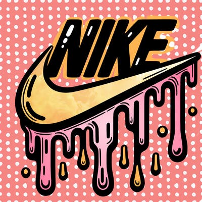 dripping nike logo