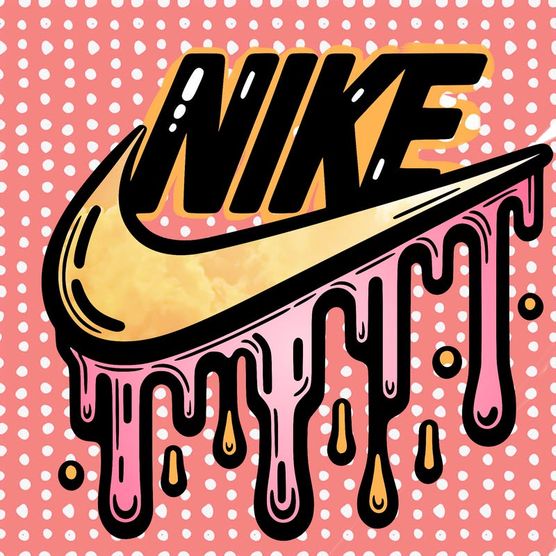 dripping nike logo