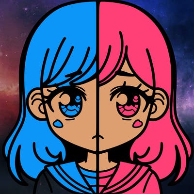 a split of a girl