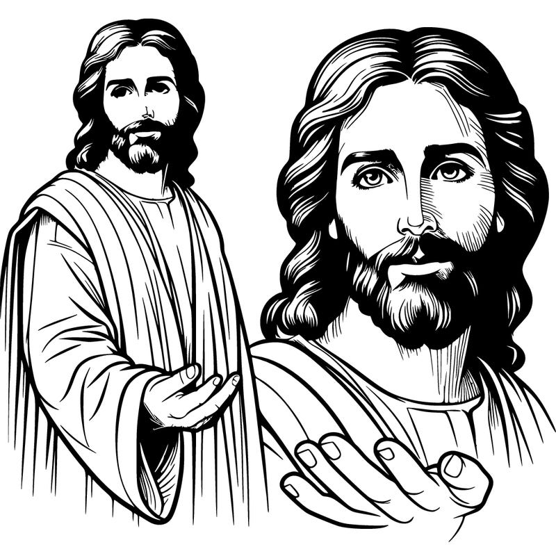 realistic drawing of jesus