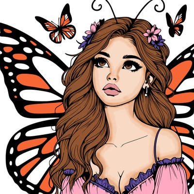 butterfly fairy realistic girl