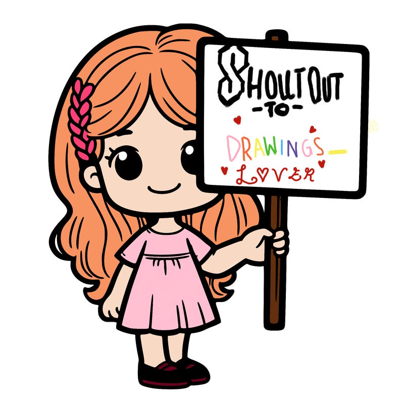 girl with white sign