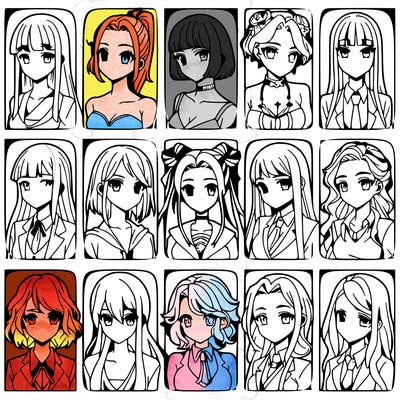 girls that look diffrent anime