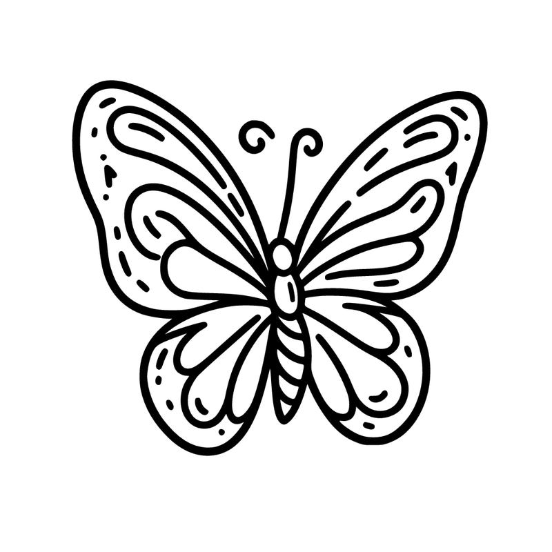simple butterfly outline