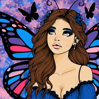 butterfly fairy realistic girl