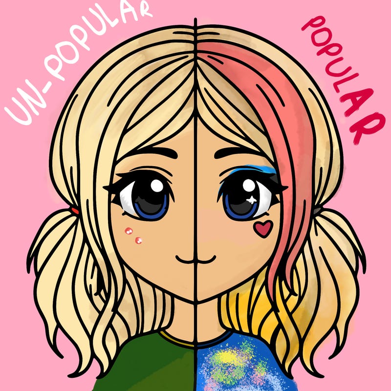 split girl just the face