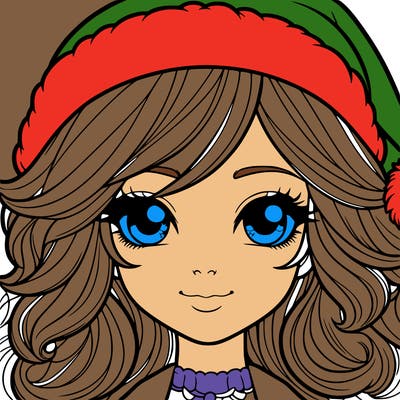 realistic christmas girl