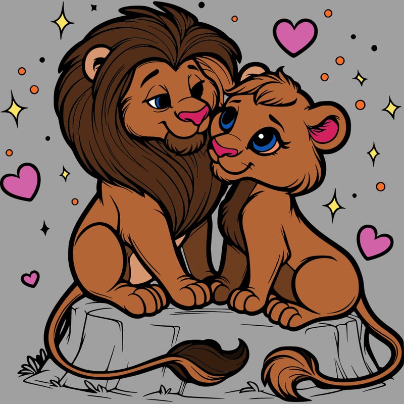 lion and lioness inlove