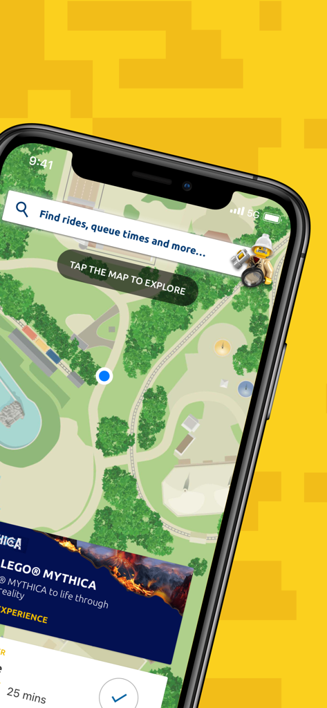 Interactive map of LEGOLAND Windsor Resort on a smartphone