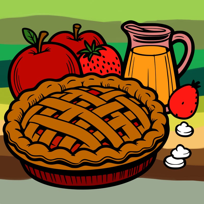 a pie of food