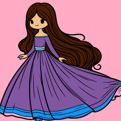 girl in long flowing dress