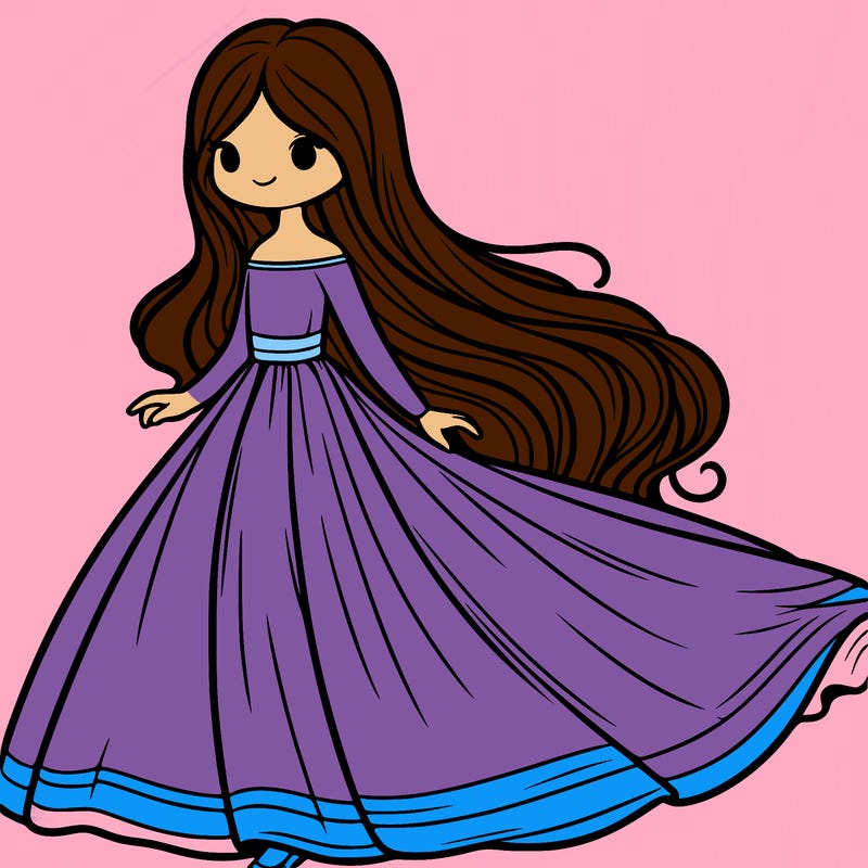 girl in long flowing dress