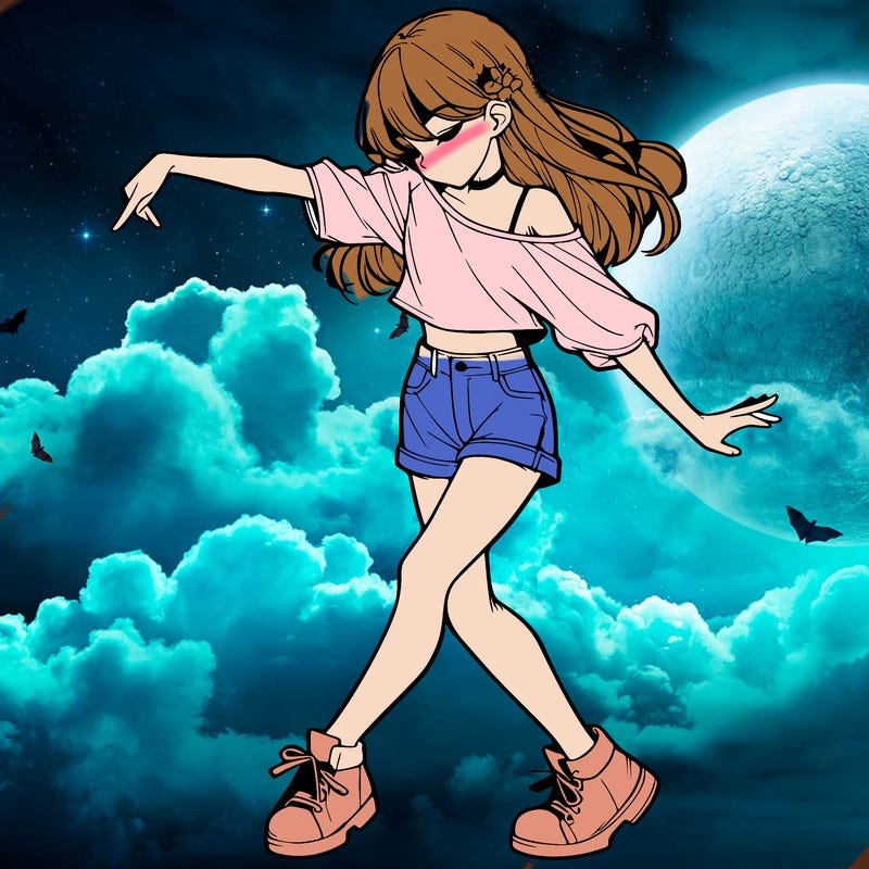 realistic girl danceing