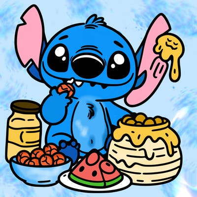 stich with food