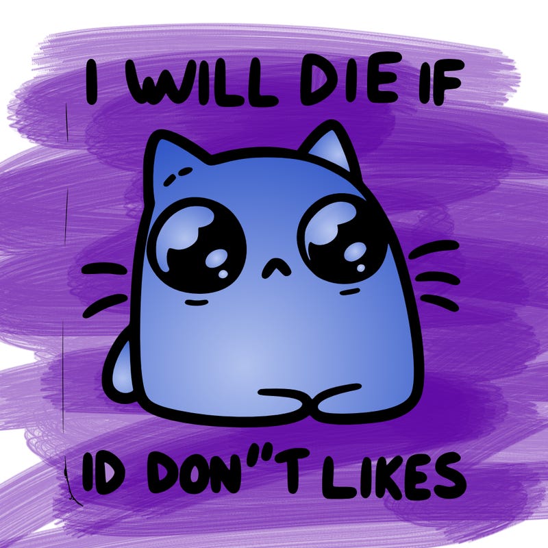 a cat that will die if we don’t get 10 likes