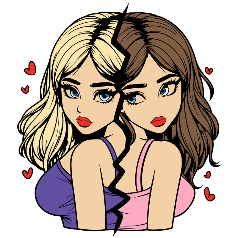 realistic girl split