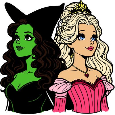 'elphaba and glinda (realistic)