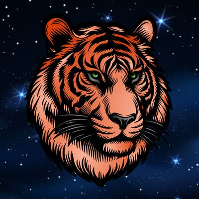 realistic tiger head