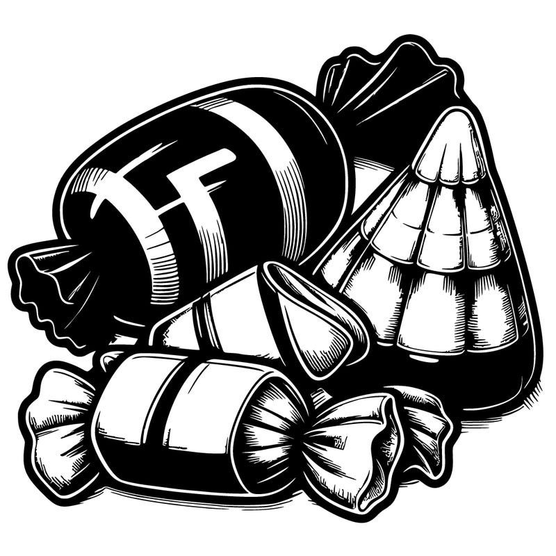 realistic halloween candy and candy corn