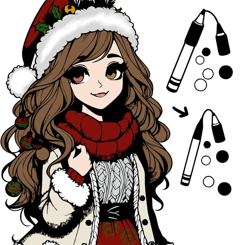 realistic christmas girl