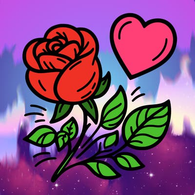 rose and heart