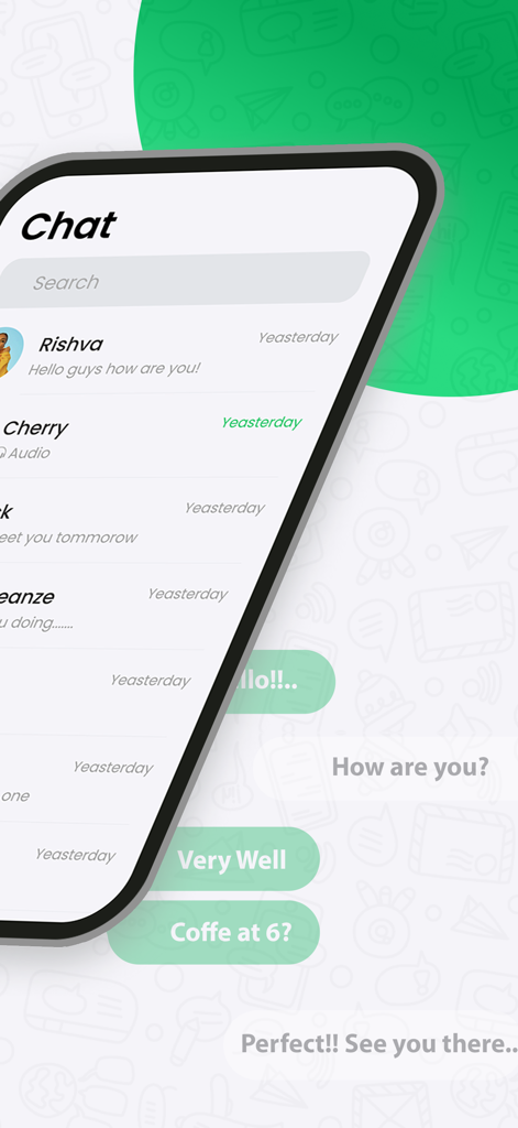 Dual App Manager: Chat Mate - Interface of Dual App Manager Chat Mate showing a list of messages and chat history