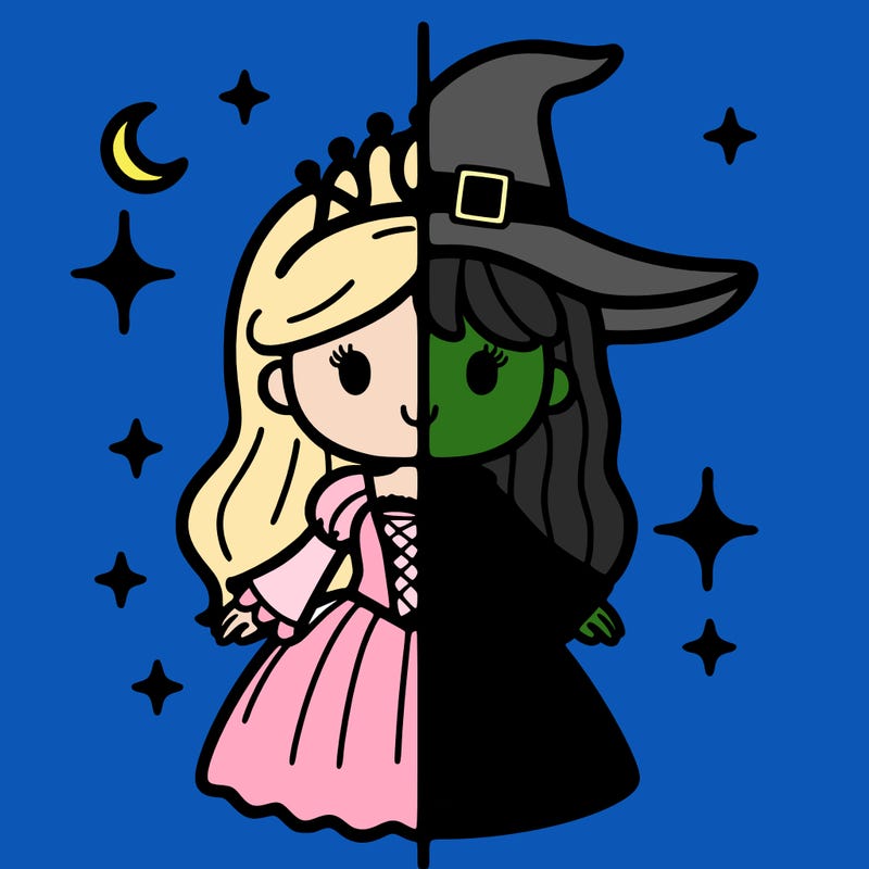 split princess and witch