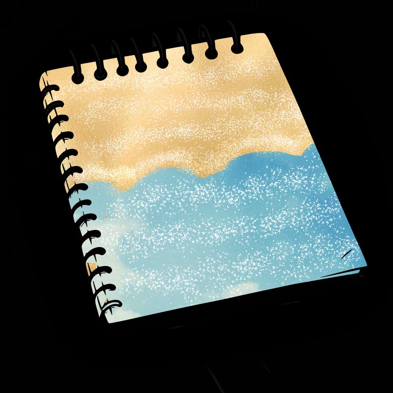a blank sketch pad