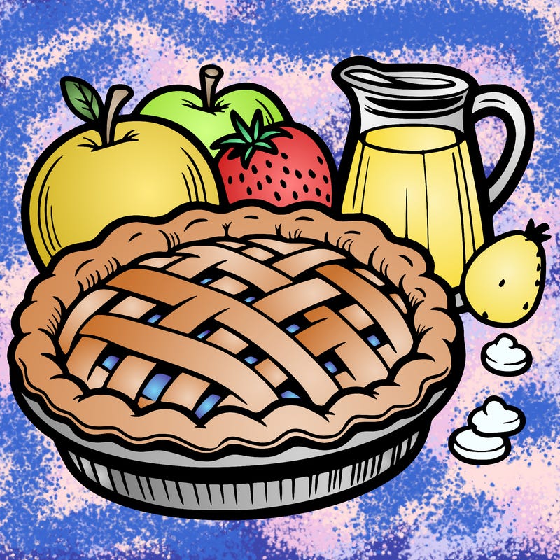 a pie of food