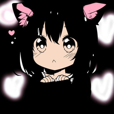 shy anime catgirl