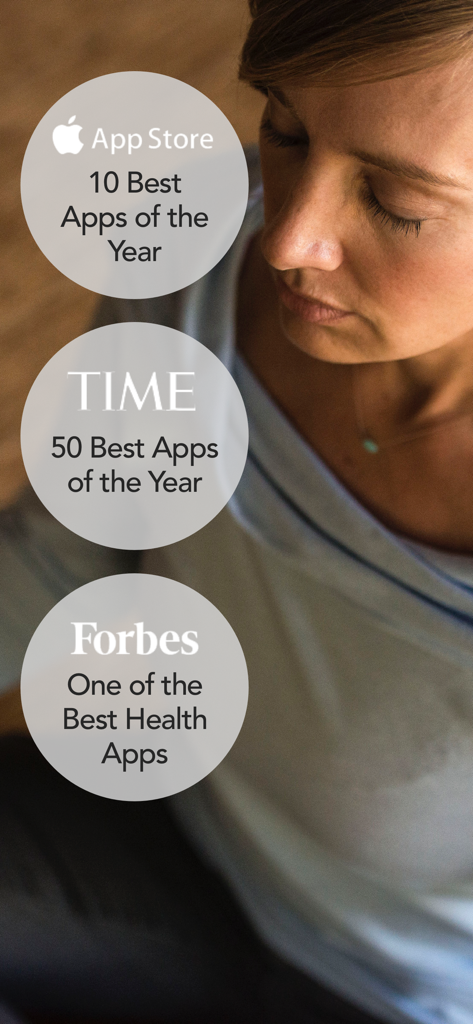 Meditation Studio app awards and recognition from Apple Time and Forbes