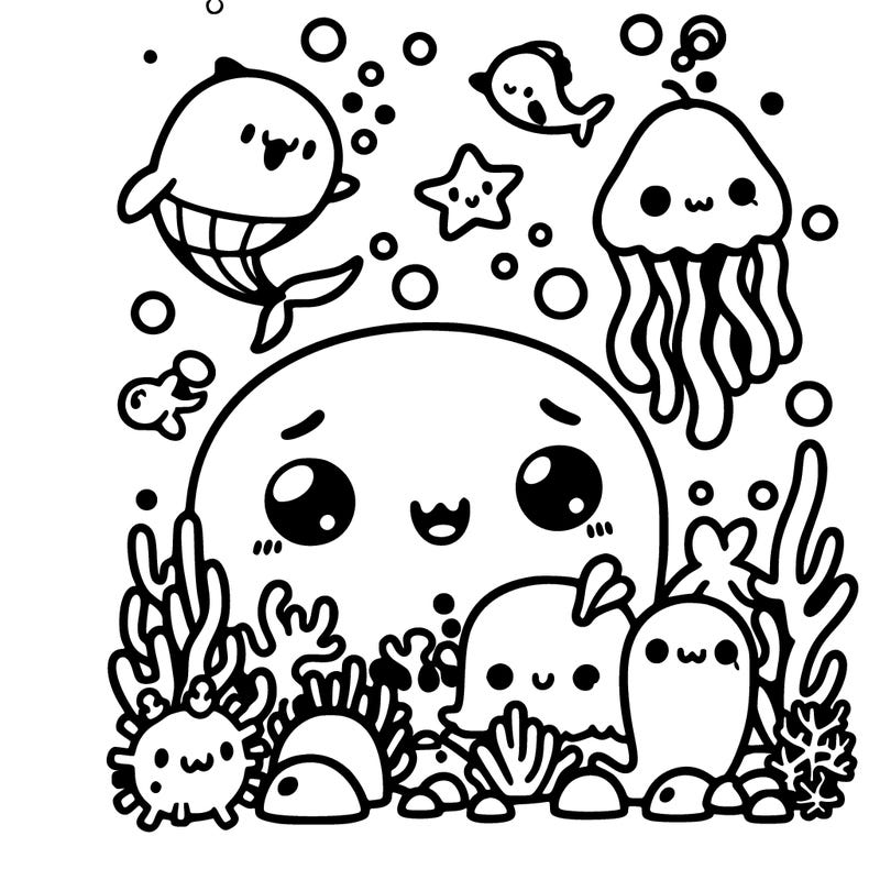 kawaii undersea life