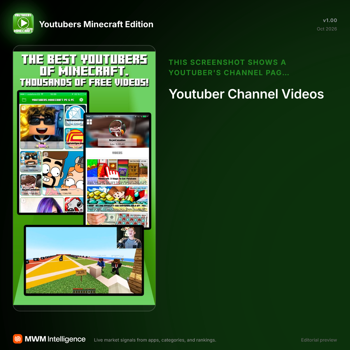 Youtubers Minecraft Edition - Photo & Video App | MWM