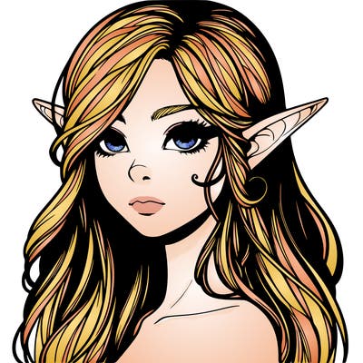 elf girl realistic dark fantasy