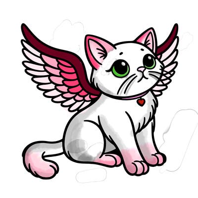cat with wings