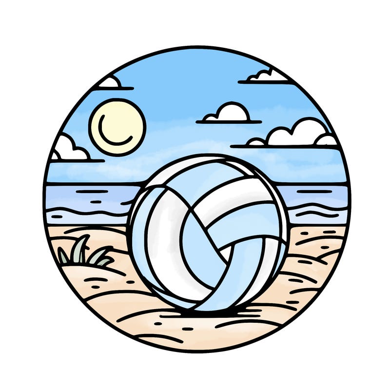 volleyball on a beach