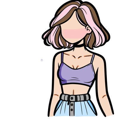 girl with crop top