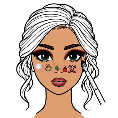 realistic person with makeup