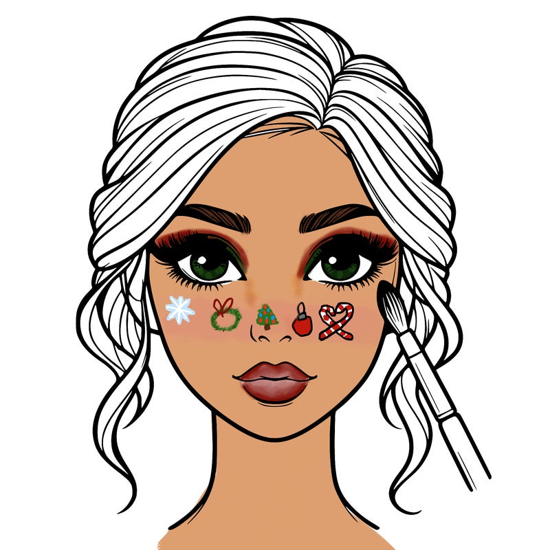 realistic person with makeup