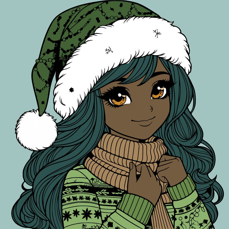 realistic christmas girl