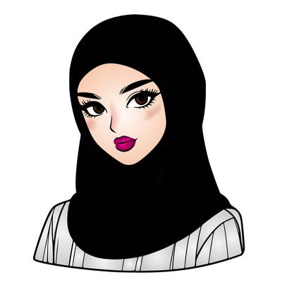 a muslim fashion model who wears a veil realistic