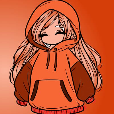 girl in oversized hoodie