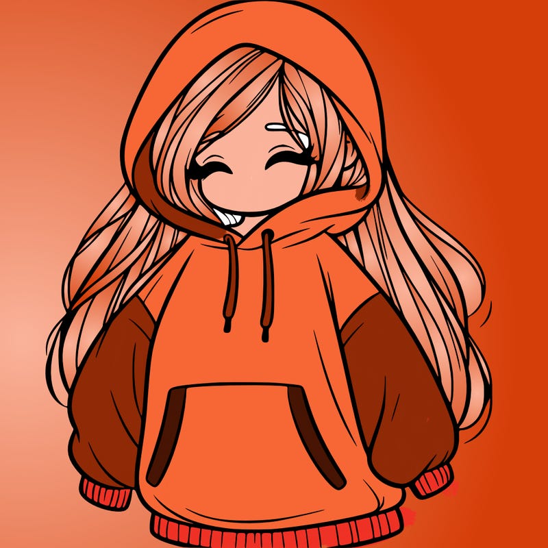 girl in oversized hoodie