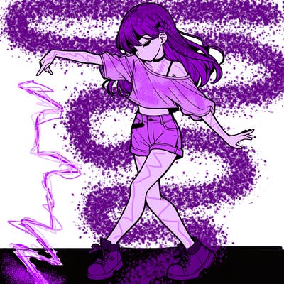 realistic girl danceing