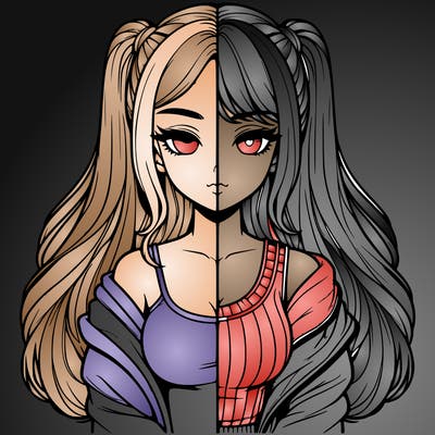 realistic girl split