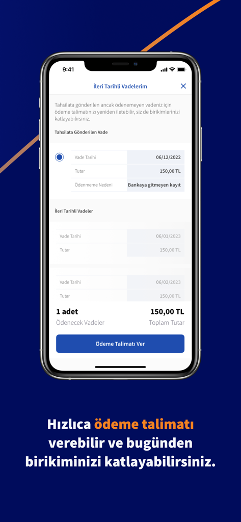 AgeSA Mobil App-Oberfläche mit zukünftigen Zahlungsdaten und einer Schaltfläche zum Einrichten einer Zahlungsanweisung für Rentenersparnisse