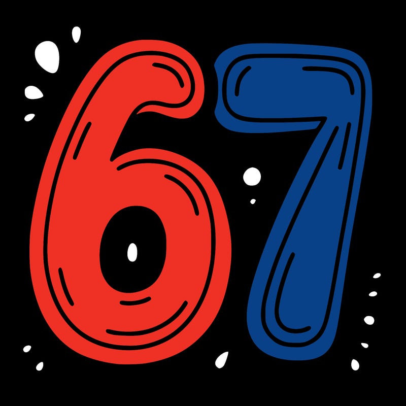 the number 67