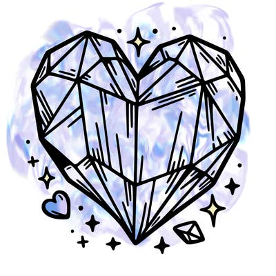 crystal heart