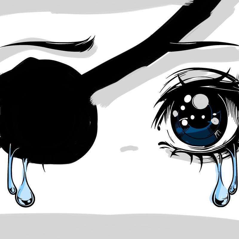 realistic eyes with tears